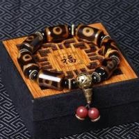 ราคา Tibetan natural genuine nine eyed three eyed old Dzi beads old agate chalcedony Dzi beads necklace bracelet authentic cinnabar pendant (21034797371)