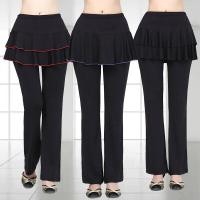 ราคา เสื้อผ้าเต้นรําทรงเหลี่ยมสไตล์ใหม่ กระโปรง กางเกง นม ผ้าไหม กางเกง ยาวบาน กางเกงขายาว สําหรับคุณแม่ ฤดูร้อน เต้นรํา กางเกง ผู้ใหญ่สูง เอว ยาว กางเกงขายาว (22343543568)