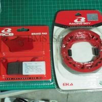 ราคา ผ้าเบรค Honda Wave อย่างดี ยี่ห้อ Racing Boy ยกชุด ผ้าเบรคเวฟ ผ้าเบรคRCB (21361799053)