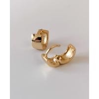 ราคา A piece ต่างหูเงินแท้ all silver 925 petite bold one touch (6293806215)
