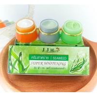 ราคา ครีมสาหร่าย J J Herb เซต 3 ชิ้น ขนาด 10 กรัม Seaweed Super Whitening Cream Set (19922288360)