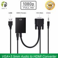 ราคา HDMI ตัวแปลงสัญญาณ VGA TO HDMI with audio full hd มีเสียงด้วย Black (138008449)