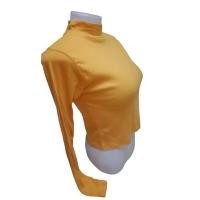 ราคา เสื้อครอปคอเต่าแขนยาว เอวลอย ผ้าคอตตอน เสื้อครอปแขนยาว ทรงคอเต่า (22785758050)