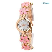ราคา Limited stock Fashion Women Rhinestone Flower Dial Analog Quartz Bracelet Watch Gift (21441681889)