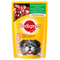 ราคา ฟรี วันที่ 9 2ทุ่ม 17 ธ ค 67 Mars Pedigree wet dog food pouch เพดดิกรี เพาซ์ อาหารสุนัขแบบเปียก ชนิดซอง 130g (18963583614)