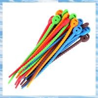 ราคา Silicone Cable Ties Zip Ties Bag Seal Clips Bread Ties Rubber Twist Ties for Home Office (22187240630)