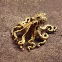 ราคา รูปปั้นโลหะปลาหมึกขนาดเล็กทองเหลืองโต๊ะชาตกแต่งบ้านโชคดีอุปกรณ์ตกแต่งชุดชาโบราณหัตถกรรมตกแต่งบ้าน (12090096685)
