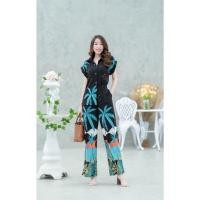 ราคา set 2 ชิ้น เสื้อปกเชิ้ตแขนเบิ้ลลายต้นมะพร้าว กางเกงขายาว ชุดเซ็ท ชุดเซตBy FinverFashion (22249525353)