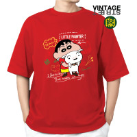 ราคา เสื้อชินจัง ลายน่ารักๆ เสื้อยืดแขนสั้นคอกลม สกรีนลายชินจังกับเจ้าตูบ ผ้าCOTTON100 (22601197314)