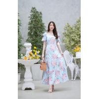 ราคา Fashion young เดรสสายเดี่ยว เปิดไหล่ แต่งระบายชั้นๆ เนื้อผ้าไหมอิตาลี (17468349435)