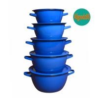 ราคา หม้อเคลือบ 2 หู สีน้ำเงิน ทรงเตี้ย หม้ออวย อย่างหนา แบบดั้งเดิม ตรานกเพนกวิน (16639522590)