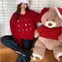 ราคา BG world เสื้อสีแดงแขนยาว เสื้อไหมพรมคริสมาส christmas sweater เสื้อกันหนาวแขนยาว ผ้าสำลี นุ่มฟูสุดๆ ลายChristmas สีแดงสดใส ต้อนรับเทศกาล (23191176376)