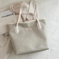 ราคา BAGSMART กระเป๋าสะพายไหล่ใบใหญ่ เป็นหนังลายสาน (23282601790)