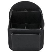 ราคา Felt กระเป๋าเป้สะพายหลังใส่กระเป๋าพร้อมช่องแบ่งใส่ของกระเป๋าอเนกประสงค์ในกระเป๋าผู้ชายผู้หญิงกระเป๋าสะพายกระเป๋ากระเป๋าถือ Organizer สีดำ (1212402138)