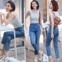 ราคา ถูกสุดๆ กางเกงยีนส์ ผญ กางเกงยีนส์เอวสูง Boyfriend Jeans ทรงบอยสลิม ช่วงขาเล็ก แต่งขาดแนวเซอร์แบบเท่ๆ สวยจริงๆ สาวไม่ควรพลาดผ้ายืด ทรงสวยมาก (14579044106)