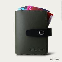 ราคา กระเป๋าใส่บัตร สลักชื่อฟรี หนังเทียม เก็บบัตรได้ 24 ใบ Personalized PU Bifold Card Holder V 4 (22288771084)