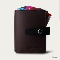 ราคา กระเป๋าใส่บัตร สลักชื่อฟรี หนังเทียม เก็บบัตรได้ 24 ใบ Personalized PU Bifold Card Holder V 4 (22288771081)