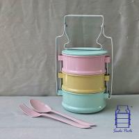 ราคา เซตปิ่นโตขนาดเล็ก ช้อนส้อม 3 ชั้น กว้าง 11 ซม สีปิ่นโตดูในตัวเลือกสินค้า อ่านขนาดก่อนสั่งซื้อ (10834734201)