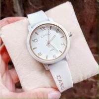 ราคา นาฬิกาผู้หญิง casio สายเรซิงสีพาสเทล น่ารักราคาถูกตั้งเวลาให้เเถมกล่อง (22778236892)