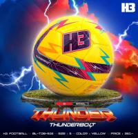 ราคา H3 ลูกฟุตบอลหนังเย็บ H3 เบอร์ 5 รุ่น THUNDER ทนทาน ราคาถูก ของแท้100 (21584098490)