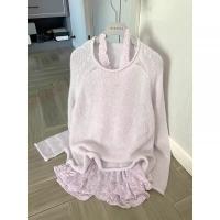 ราคา ลูกไม้ Trim สลิมฟิต ผู้หญิง เดรส สีม่วง Mouton ถัก เสื้อท่อนบน หวาน และเผ็ด เซ็กซี่ แขนยาว ลำลอง ชุดสํานักงานชุดสองชิ้น (23066401238)