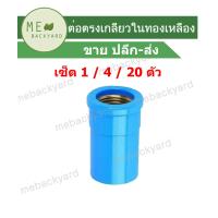 ราคา เซ็ต 1 4 20 ตัว ทองเหลือง ข้อต่อตรงเกลียวใน ต่อตรงเกลียวใน ข้อต่อพีวีซี PVC ขนาด 1 2 4 หุน (17560189624)
