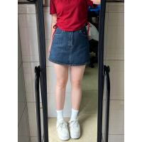 ราคา กระโปรงยีนส์สั้นสำหรับสาวอวบทรงลูกแพร์กระโปรงทรงเอเอวสูงไซส์ใหญ่ใส่แล้วดูผอมเพรียวสำหรับสาวอวบแบบใหม่ฤดูร้อน (22010117462)