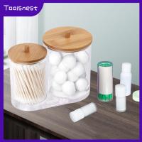 ราคา Toolsnest อะคริลิคที่วางไม้พันสำลีพร้อมฝาไม้ไผ่ที่เก็บสำลีต่างหูพลาสติกใสสำหรับตกแต่งห้องน้ำทันสมัยสำลีแต่งหน้าเคาน์เตอร์บอล (22867479458)