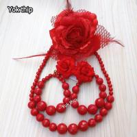 ราคา กุหลาบขนนก เซต5ชิัน พร้อมส่ง จากไทย เครื่องประดับทองกวาว ต่างหูหนีบ สร้อยคอ ดอกไม้ติดผม กิ๊บทองกวาง สีสวย โดดเด่น เห็นชัด สีสันสะดุดตา (22751896359)
