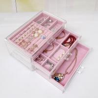 ราคา ส่งฟรี พร้อมส่ง กล่องใส่เครื่องประดับ กล่องเก็บเครื่องประดับ กล่องเครื่องประดับ ลิ้นชัก3ชั้น ถาดกำมะหยี่ กล่องอะคริลิคใส JewelryCase (6483994907)