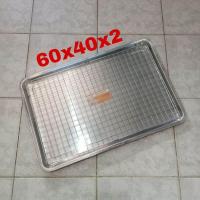 ราคา ชุดถาดเหลี่ยมสแตนเลสพร้อมตะแกรง มี 3 ขนาดให้เลือก ถาดพักขนม ถาดใส่อาหารขายของ ถาดสะเด็ดน้ำมัน ตะแกรงพักของถอดพร้อมถาดรอง (17798557523)