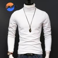 ราคา ชายเสื้อยืดคอปกสูงบางเสื้อยืดแขนยาวสีทึบฤดูใบไม้ร่วงและฤดูหนาวเย็นเสื้อผ้าอบอุ่น (21161702221)