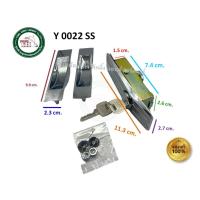 ราคา กุญแจตู้เหล็ก กุญแจบานเลื่อน กุญแจบานเลื่อนตู้เหล็ก มีให้เลือก 2 แบบ Y0022SS Y0022T กุญแจตู้ (15864805847)
