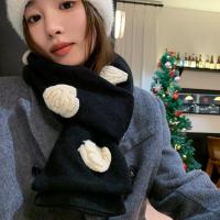 ราคา สไตล์ชาแนลผ้าพันคอลายดอกไม้สามมิติสง่างามสไตล์ฝรั่งเศสผ้าพันคอกันหนาวแฟชั่นสไตล์เกาหลี INS สำหรับนักเรียนหญิงใส่ในฤดูใบไม้ร่วงและฤดูหนาว (21091181541)