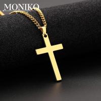 ราคา MONIKO สร้อยไม้กางเขน สร้อยคอไขว้ รูปไม้กางเขนสร้อยคอแฟชั่นผู้ชายและผู้หญิง เครื่องประดับ สเตนเลส สีเงิน สีทอง (19774747762)