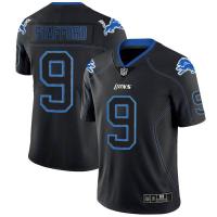 ราคา XY clu NFL Detroit Lions No 9 Stafford Football Jersey Tshirt Black Classic Sports Tops Plus Size ulc YX (23059227279)