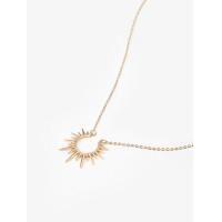 ราคา Cider Sun Decor Metallic Necklace สร้อยคอผู้หญิงสร้อยคอจี้พระอาทิตย์เครื่องประดับผญลุควินเทจ (15616289168)