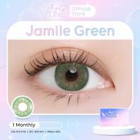 ราคา Angel Zone คอนแทคเลนส์ รุ่น Jamile Green 14 5 รองรับสายตาปกติและค่าสายตาสั้น 0 50 ถึง 4 00 (23195846252)