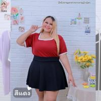 ราคา ส่งฟรี A204 เสื้อยืดคอยู เสื้อยืดคนอ้วน เสื้อยืดโอเวอร์ไซส์ สีพื้น ไซส์ใหญ่ สาวอวบ พลัสไซส์ (23055093168)