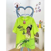 ราคา เสื้อยืด oversize งานสกรีนลายใหญ่เต็มตัว อก44 46 ยาว 28 นิ้ว เนื้อผ้า cotton สกรีนลายเจ้าหญิง (22679851076)