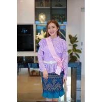ราคา เสื้อลูกไม้แขนยาวใส่กับผ้าถุง รุ่นวนิดา กระดุมคอหลัง (23124982789)