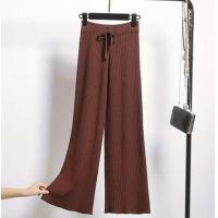 ราคา พร้อมส่ง กางเกงผู้หญิง ผ้าไหมพรม กางเกงขายาว เอวยางยืด 4สี กางเกงไหมพรม (20702431371)