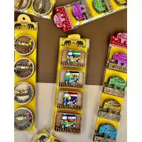 ราคา ของที่ระลึกไม้ งานไม้ ของตกแต่งบ้าน 1 แพ็ค มี 4 ชิ้น Magnet wood รถตุ๊กๆและช้าง Souvenir thaialnd tuktuk and elephant 1 Pack 4 pcs (16639918190)