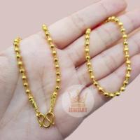 ราคา สร้อยทองปลอม 1 บาท ทองเคลือบแก้ว ไม่ดำ ไม่แพ้ สร้อยทองชุบ สร้อยคอห้อยพระ (10965724619)