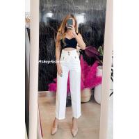 ราคา กางเกงเอวสูงขากระบอก ผ้าเปเป้ (11639075322)