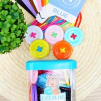 ราคา กระดุมยักษ์ กระปุกเหลี่ยมใส ฟรีการ์ดสี เชือก Kadumyak ชุดเล็ก ของเล่นเด็ก เสริมพัฒนาการ (23103256032)