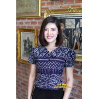ราคา เสื้อพื้นเมืองหญิง เสื้อพื้นเมืองลายไทย คอวี (21908202348)