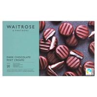 ราคา Waitrose Dark chocolate mint cream มิ้นท์ครีมช็อกโกแลต Dark chocolate mint thins ช็อกโกแลตมินท์ชนิดแผ่น (22272769048)