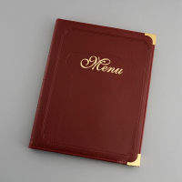 ราคา แฟ้มเมนู แฟ้มเมนูอาหาร ปกหนัง 7 แผ่น 14 หน้า ขนาด A4 (22833896788)