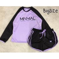 ราคา ชุดว่ายน้ำผู้หญิง Big size สกรีน Minimal เสื้อแขนยาว กางเกงขาสั้น (913678822)